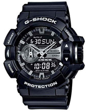 Load image into Gallery viewer, Casio G-Shock Black and Silver-Tone Dial Resin Quartz Men's Watch GA400GB-1A