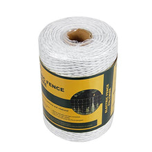 Load image into Gallery viewer, Farmily Portable Electric Fence Polywire, 1312 Feet 400 Meter, 6 Conductors, White Color