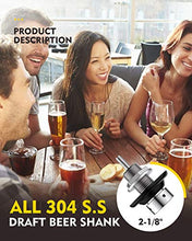 Load image into Gallery viewer, Talos Draft Beer Shank Assembly with Nipple 2-1/8" Stainless Steel - 3/16" I.D. Bore, TL-1112111