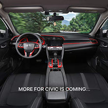 Load image into Gallery viewer, Gear Box Trims for Honda Civic 10th Gen CVT Automatic Transmission Shift Boots Decoration Stickers for Civic 2021 2020 2019 2018 2017 2016- Red