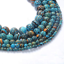 Load image into Gallery viewer, 6mm Natural Blue Malachite Beads Gemstone Beads for DIY Jewelry Making 1 Strand/Bag (6mm, Blue Malachite)