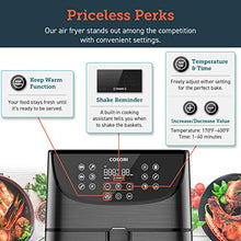 Load image into Gallery viewer, COSORI Smart WiFi Air Fryer 5.8QT(100 Recipes), Digital Touchscreen with 11 Cooking Presets for Air Frying, Roasting & Keep Warm ,Preheat & Shake Remind, Works with Alexa & Google Assistant,1700W
