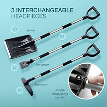 Load image into Gallery viewer, multifun Snow Shovel Kit, 3-in-1 Snow Shovel with Ice Scraper and Snow Brush, 3 Piece Collapsible Design Portable Emergency Snow Shovel Set for Car Truck Camping and Other Outdoor Activities