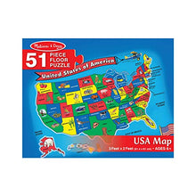 Load image into Gallery viewer, Melissa & Doug USA Map Floor Puzzle (51 pcs, 2 x 3 feet)