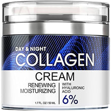 Load image into Gallery viewer, Collagen Cream - Anti Aging Moisturizer for Face and Neck with Hyaluronic Acid Retinol and Vitamin E - For All Skin Types - Made in USA