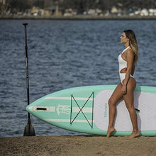 Load image into Gallery viewer, Tower Inflatable 10’4” Stand Up Paddle Board - (6 Inches Thick) - Universal SUP Wide Stance - Premium SUP Bundle (Pump & Adjustable Paddle Included) - Non-Slip Deck (Mermaid - 10'4")