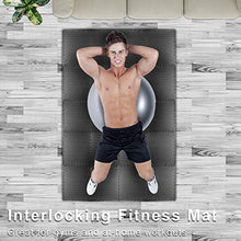 Load image into Gallery viewer, StillCool Puzzle Exercise Floor Mat, EVA Interlocking Foam Tiles Exercise Equipment Mat with Border - for Gyms, Yoga, Outdoor, Kids (E. 20 Square Feet (20 Tiles) - Black)