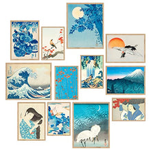Load image into Gallery viewer, 97 Decor Japanese Wall Art - Japanese Poster - Japanese Room Decor, Japanese Art Prints, The Great Wave Asian Posters, Contemporary Japan Tsunami Pictures for Home Bedroom Decorations (UNFRAMED)