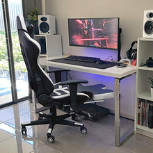 Load image into Gallery viewer, Homall Executive Desk Footrest Computer Swivel Office Headrest and Lumbar Support Ergonomic High-Back Racing Chair, Black/White