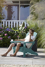 Load image into Gallery viewer, Keter 2 Pack Alpine Adirondack Resin Outdoor Furniture Patio Chairs with Cup Holder-Perfect for Beach, Pool, and Fire Pit Seating, Teal