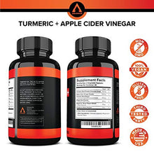Load image into Gallery viewer, Turmeric Curcumin Capsules Bioperine 1650mg Supplements with Apple Cider Vinegar Black Pepper Ginger Extract, Tumeric Organic Powder Pills, Premium Joint & Healthy Inflammatory Support (2-Pack)