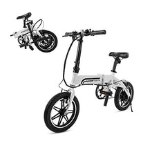 Load image into Gallery viewer, SWAGTRON Swagcycle EB-5 Lightweight & Aluminum Folding Ebike with Pedals, White, 58cm/Medium