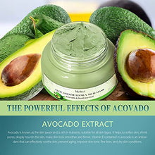 Load image into Gallery viewer, Organic Avocado Clay Mask Meliza Dead Sea Mud Mask Natural Green Tea Healing Clay Facial Mask Nourishing Hydration Antioxidant Deep Cleansing Mud Mask with Mask Brush for Acne Blackheads Pores