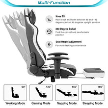 Load image into Gallery viewer, Homall Executive Desk Footrest Computer Swivel Office Headrest and Lumbar Support Ergonomic High-Back Racing Chair, Black/White