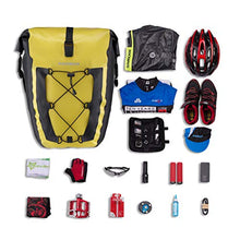 Load image into Gallery viewer, ROCKBROS Bike Pannier Waterproof 27L Large Capacity Bike Bag Rear Rack Bicycle Pannier Bag Waterproof for Grocery Touring Cycling (Yellow2)