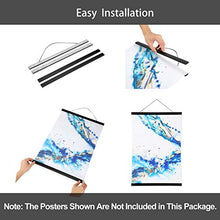 Load image into Gallery viewer, WITCOLOR Magnetic Poster Hanger Wooden Poster Frame, Extra Strong Magnets, 24x36 24x30 24x17 Magnet Poster Hanger for Wall Art, Pictures, Prints, Maps, Canvas, Black