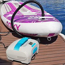 Load image into Gallery viewer, NIXY SUP Pump, Electric Air Pump for Inflatable Stand Up Paddle Boards 1 to 20PSI High Pressure, 12V Dual Stage & Auto-Off Function - 7 Nozzles Great for Inflatable SUP, Kayaks, Boats & Rafts