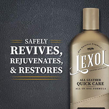 Load image into Gallery viewer, Lexol Quick Care All-in-One Formula, Use on Car Leather, Furniture, Shoes, Bags, and Accessories, Trusted Leather Care Since 1933, 16.9 oz Bottle