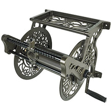 Load image into Gallery viewer, Liberty Garden 707 Decorative Wall Mount Garden Guide Hose Reel, Bronze