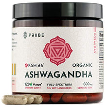 Load image into Gallery viewer, Full-Spectrum KSM-66 Ashwagandha 5% Withanolides - Pure Organic Root Extract - NO Additives - Boost Immunity Adrenal Thyroid (120 Full-Spectrum)