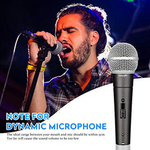 Load image into Gallery viewer, Perrycom Professional Dynamic Vocal Microphone with On and Off Switch,Cardioid Dynamic Handheld Metal XLR Mic Compatible with AMP/Speaker/Mixer for Singing,Black Mic Clip,Gold Pasted XLR Conn(TM58S)