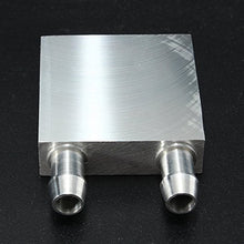 Load image into Gallery viewer, Water Cooling Block 40x40mm Aluminum for Liquid Water Cooler Heat Sink System Silver for CPU Graphics Radiator Heatsink (2 Pack)