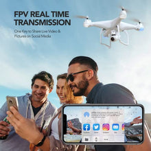 Load image into Gallery viewer, Potensic T25 Drone with Camera for Adults, 2K GPS FPV Camera Drone with Backpack, 3 Batteries, Auto Return Home, Follow Me, Waypoint Fly, Altitude Hold, 2022 Upgraded