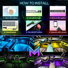 Load image into Gallery viewer, Mega Racer LED Lights for Car Interior - 48 LED RGB Chips Over 16 Million Customizable Colors, Music Sync and 27 Style Effects Waterproof, App Controlled iPhone Android Compatible, Car Charger DC 12V