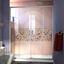 Load image into Gallery viewer, DreamLine Visions 56-60 in. W x 72 in. H Semi-Frameless Sliding Shower Door in Brushed Nickel, SHDR-1160726-04