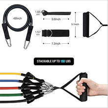 Load image into Gallery viewer, ARAZ Elastic Bands for Exercise - 5-Piece Workout Equipment - Portable Home Gym Accessories Stackable Up to 150 lbs. - Excellent Muscle Builder for Arms, Back, Leg, Chest, Belly, Glutes
