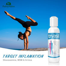 Load image into Gallery viewer, TRYASIL 8oz Glucosamine, MSM & Arnica Liposome Cream. Formulated for Joints, Back, Muscle, Tissue, Pain Relief. All Natural Lotion