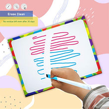 Load image into Gallery viewer, Lined Magnetic Dry Erase Board for Kids with 6 Markers, Premium Double-Sided Dry Erase Lapboard for Learning Writing and Drawing – Stick to Fridge – 9 X 12 Inch Small White Board for Kids with Eraser