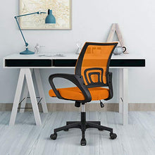 Load image into Gallery viewer, Adjustable Ergonomic MidBack Mesh Swivel Computer Office Desk Task Rolling Chair (Orange)