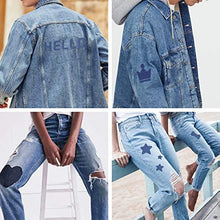 Load image into Gallery viewer, Iron on Patches for Clothing Repair 20PCS, Denim Patches for Jeans Kit 3" by 4-1/4", 4 Shades of Blue Iron On Jean Patches for Inside Jeans & Clothing Repair