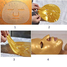Load image into Gallery viewer, Adofect 12PC 24K Gold Gel Collagen Crystal Facial Masks Sheet Patch For Anti Aging, Puffiness, Anti Wrinkle, Moisturizing, Deep Tissue Rejuvenation and Hydrates Skin