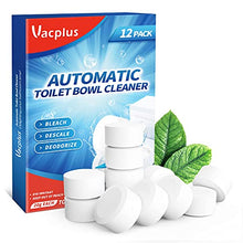 Load image into Gallery viewer, Vacplus Toilet Bowl Cleaner Tablets 12 PACK, Automatic Toilet Bowl Cleaners with Bleach, Durable Toilet Tank Cleaners with Sustained-Release Technology, Household Toilet Cleaners with Easy Operation
