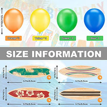 Load image into Gallery viewer, 38 Pieces Surf Up Happy Birthday Garland Summer Banner Surfboard Cupcake Toppers Different Color Latex Balloons for Swimming Pool Summer Beach Party Birthday Baby Shower Party Supplies