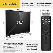 Load image into Gallery viewer, VIZIO 55-Inch V-Series 4K UHD LED HDR Smart TV with Apple AirPlay and Chromecast Built-in, Dolby Vision, HDR10+, HDMI 2.1, Auto Game Mode and Low Latency Gaming, V555-J01, 2021 Model