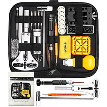 Load image into Gallery viewer, BYNIIUR Watch Repair Kit, Watch Case Opener Spring Bar Tools, Watch Battery Replacement Tool Kit, Watch Band Link Pin Tool Set with Carrying Case and Instruction Manual
