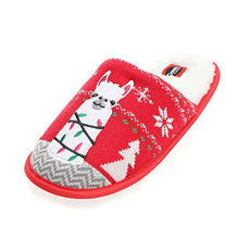 Load image into Gallery viewer, Unisex Christmas Flamingo Slippers Women's Fuzzy Plush Cozy House Shoes for Indoor Outdoor Man's Knitted Slippers (8 M US Women/6 US Man, Lamb)