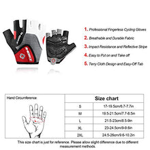 Load image into Gallery viewer, INBIKE 5mm Gel Pad Half Finger Bike Bicycle Cycling Gloves Red XX-Large