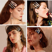Load image into Gallery viewer, Mehayi 20 PCS Macaron Pearl Acrylic Resin Metal Fashion Hair Clips Set, Handmade Cute Hair Barrettes Bobby Pins, Gold Metal Hairpin Hair Accessories Headwear Styling Tools, Gifts for Women Girls Decorative Party Wedding