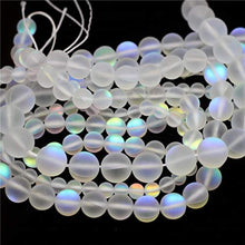 Load image into Gallery viewer, Oameusa 8mm Synthetic Agate Beads Frosted White Moonstone Stone Gemstone Round Loose Beads Agate Beads for Jewelry Making 1 Strand 15" 1 Strand per Bag-Wholesale