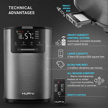 Load image into Gallery viewer, Premium Ultrasonic Cool & Warm Mist Humidifier - Top-Filling - Whisper Quiet Humidifier for Bedroom, Large Room, Babies, Home - 4L Capacity, 30H Humidifying - for Dry Cough, Nose, Skin & Eyes