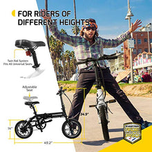 Load image into Gallery viewer, SWAGTRON Swagcycle EB-5 Lightweight & Aluminum Folding Ebike with Pedals, White, 58cm/Medium