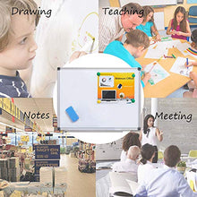 Load image into Gallery viewer, Welmors Office Magnetic White Board, Small Dry Erase Board 12'' x 16'', Aluminium Frame White Board with 4 Magnets, 1 Eraser. (12x16 inch)