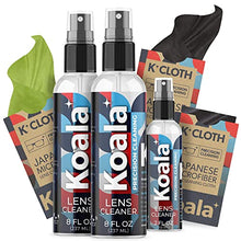 Load image into Gallery viewer, Koala Eyeglass Lens Cleaner Spray Kit | American Made | 18 Ounces + 3 Koala Cloths | Streak and Alcohol Free | Carefully Engineered Glasses Cleaner | Safe for All Lenses