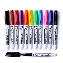 Load image into Gallery viewer, Dry Erase Markers Low Odor Fine Whiteboard Markers Thin Box of 12, 10 Colors