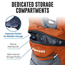Load image into Gallery viewer, Vibrelli Hydration Pack & 2L Hydration Water Bladder - High Flow Bite Valve - Hydration Backpack with Storage - Lightweight Running Backpack, Also for Cycling, Hiking, Ski, Snow for Men, Women & Kids