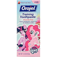 Load image into Gallery viewer, Orajel My Little Pony Fluoride-Free Training Toothpaste, Pinky Fruity Flavor, One 1.5oz Tube: Orajel #1 Pediatrician Recommended Brand for Kids Non-Fluoride Toothpaste